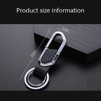 JOBON ZB-106A Business Men Metal Keychain Double Loop Car Pendant Keychain(Black Nickel) - Key Rings by JOBON | Online Shopping UK | buy2fix