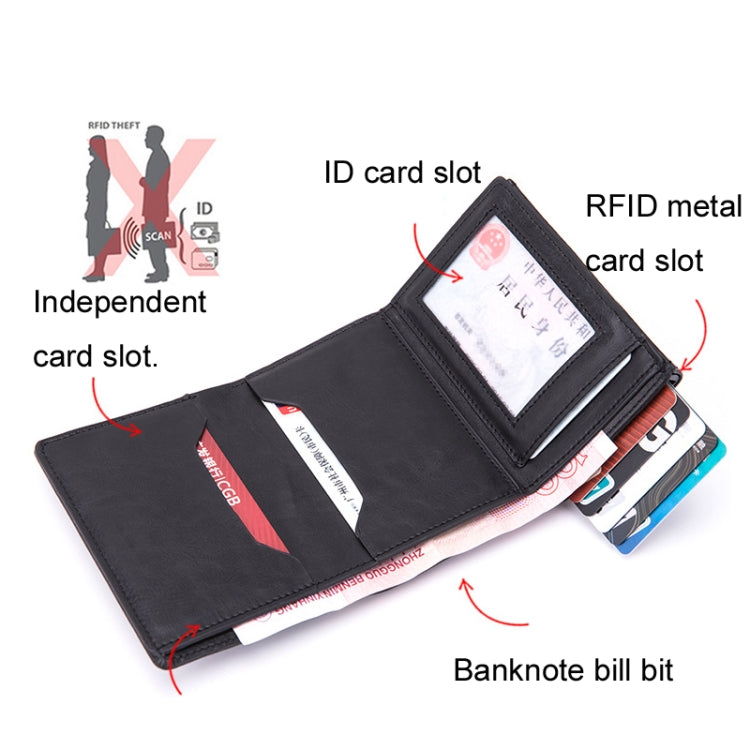 RFID Anti-Theft Aluminum Alloy Card Case(Mad Horse Black) - Antimagnetic RFID Package by buy2fix | Online Shopping UK | buy2fix