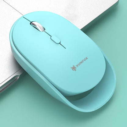 XUNSVFOX XYH60 1600 DPI 6-keys Charge Mute Wireless Mice, Colour: 2.4G+Bluetooth Green - Wireless Mice by XUNSVFOX | Online Shopping UK | buy2fix