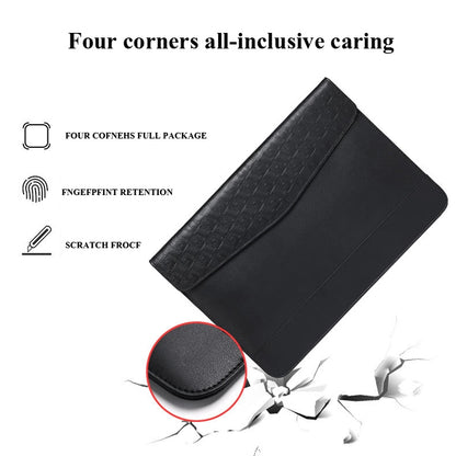 Horizontal  Embossed Notebook Liner Bag Ultra-Thin Magnetic Holster, Applicable Model: 11 -12 inch( Black) - 10 - 11 inch by buy2fix | Online Shopping UK | buy2fix