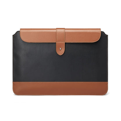 Horizontal Microfiber Color Matching Notebook Liner Bag, Style: Liner Bag (Black + Brown), Applicable Model: 14-15.4 Inch - 15 inch by buy2fix | Online Shopping UK | buy2fix