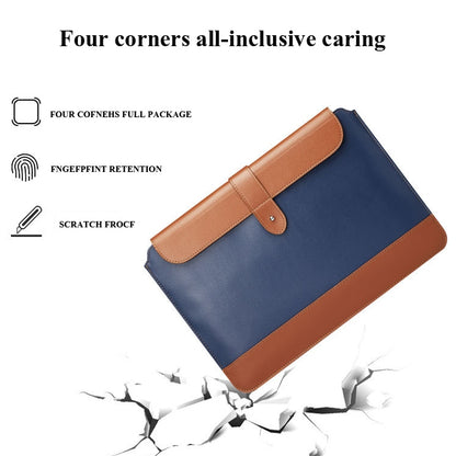 Horizontal Microfiber Color Matching Notebook Liner Bag, Style: Liner Bag (Gray + Brown), Applicable Model: 11  -12 Inch - 10 - 11 inch by buy2fix | Online Shopping UK | buy2fix