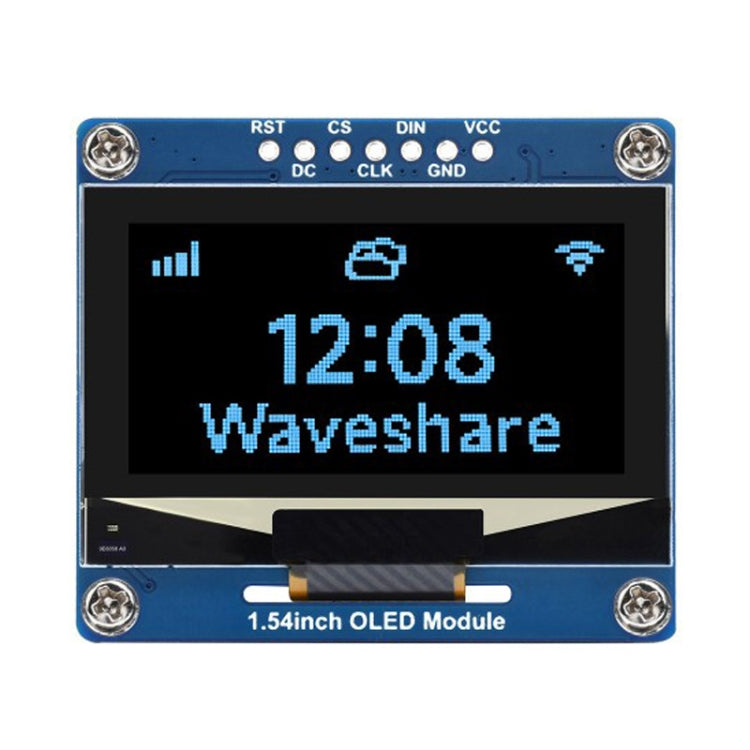 Waveshare 1.54 Inch OLED Display Module, 128×64 Resolution, SPI / I2C Communication(Blue) - LCD & LED Display Module by Waveshare | Online Shopping UK | buy2fix