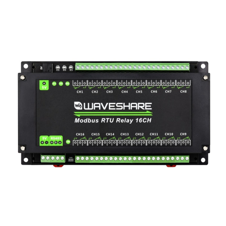 Waveshare 24921 Modbus RTU 16-Ch Relay Module, RS485 Interface, With Multiple Isolation Protection Circuits - Relay Module by Waveshare | Online Shopping UK | buy2fix