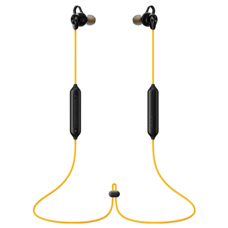 vivo IQOO Stereo Surround Sound Bluetooth Hanging Neck Magnetic Sports Earphones(Yellow) - Neck-mounted Earphone by vivo | Online Shopping UK | buy2fix