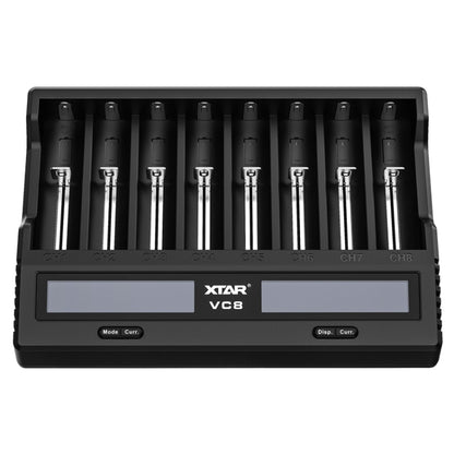 XTAR 8-Slot Battery Charger LCD Display Charger QC3.0 Type C Fast Charger for 21700 / 18650 Battery, Model: VC8 - Charger & Converter by XTAR | Online Shopping UK | buy2fix