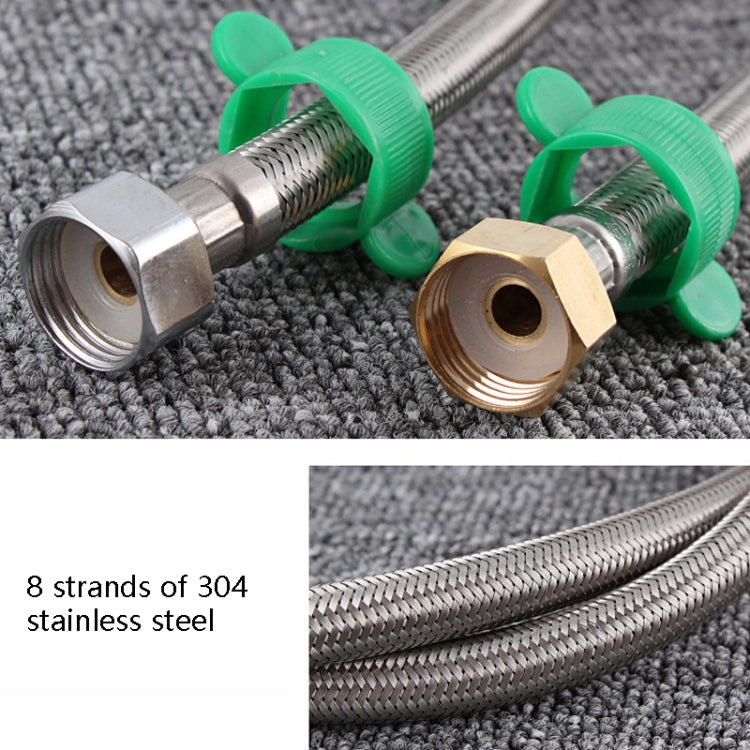 2 PCS 2m Copper Hat 304 Stainless Steel Metal Knitting Hose Toilet Water Heater Hot And Cold Water High Pressure Pipe 4/8 inch DN15 Connecting Pipe - Home & Garden by buy2fix | Online Shopping UK | buy2fix