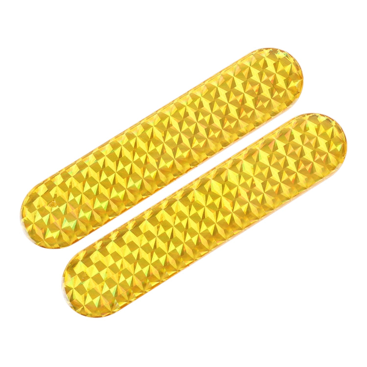 2 PCS High-brightness Laser Reflective Strip Warning Tape Decal Car Reflective Stickers Safety Mark(Yellow) - Warning Sticker by buy2fix | Online Shopping UK | buy2fix