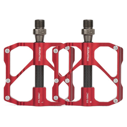 PD-M86C  1 Pair PROMEND Bicycle Road Bike Mountain Bike 3 Palin Carbon Fiber Bearing Pedal(Red) - Outdoor & Sports by PROMEND | Online Shopping UK | buy2fix