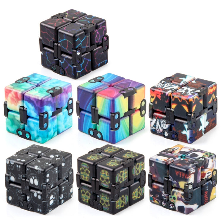 3 PCS Unlimited Magics Cube Colorful UV Printing Pocket Magic Cube Variety Folding Fingertip Magic Cube Decompression Toy(No.168-8-31 Hallowe Purple) - Magic Cubes by buy2fix | Online Shopping UK | buy2fix