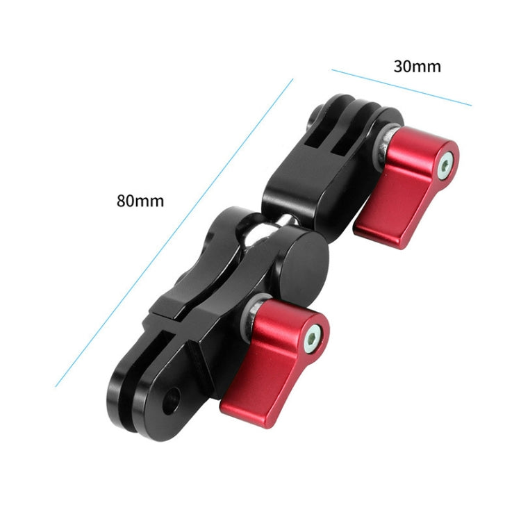 Aluminium Alloy 360 Degree Rotating Mount Adapter Adjustable Arm Connector for GoPro Hero11 Black / HERO10 Black /9 Black /8 Black /7 /6 /5 /5 Session /4 Session /4 /3+ /3 /2 /1, DJI Osmo Action and Other Action Cameras(Black) - Helmet Mount by buy2fix | Online Shopping UK | buy2fix