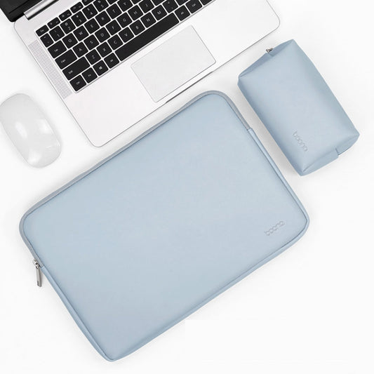Baona BN-Q001 PU Leather Laptop Bag, Colour: Sky Blue + Power Bag, Size: 13/13.3/14 inch - 14.1 inch by Baona | Online Shopping UK | buy2fix
