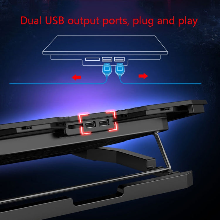 ICE COOREL K5 Laptop Radiator Computer Cooling Bracket, Colour: Touch Version (Black Blue) - Computer & Networking by ICE COOREL | Online Shopping UK | buy2fix