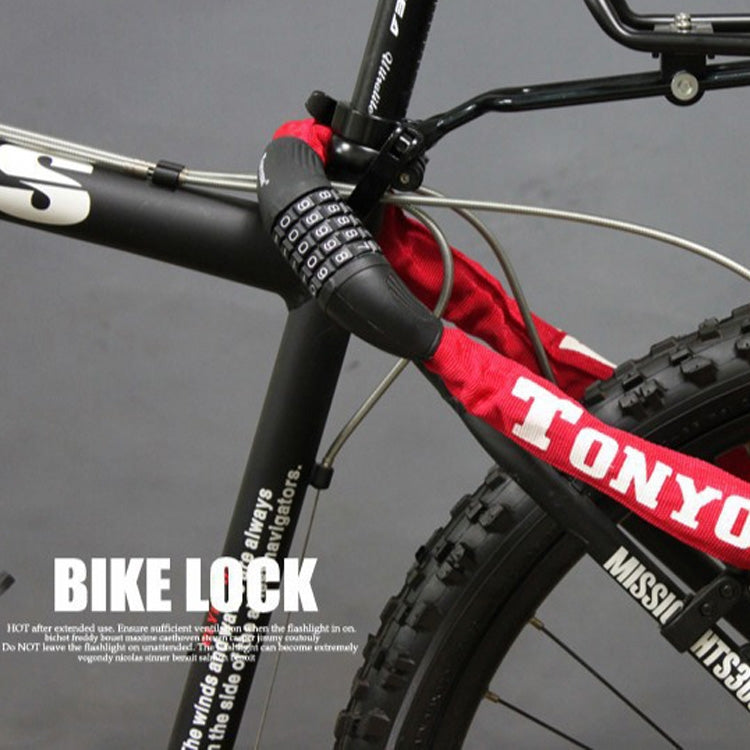TONYON BG-TY-732 Bicycle Wire Lock Universal Password Chain Lock Motorcycle Electric Car Anti-Theft Lock(Red) - Bicycle Locks & Bicycle Pumps by TONYON | Online Shopping UK | buy2fix
