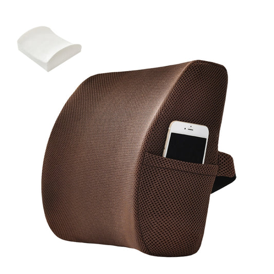 Office Waist Cushion Car Pillow With Pillow Core, Style: Memory Foam(Mesh Brown) - Home & Garden by buy2fix | Online Shopping UK | buy2fix
