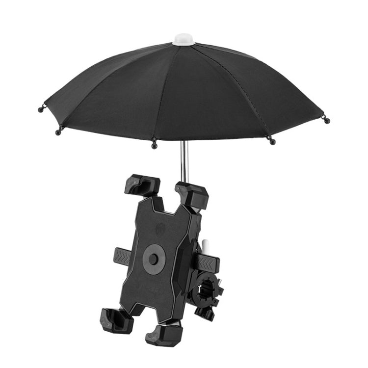 CYCLINGBOX Bicycle Mobile Phone Bracket With Parasol Rider Mobile Phone Frame, Style: Handlebar Installation (Black) - Holders by CYCLINGBOX | Online Shopping UK | buy2fix