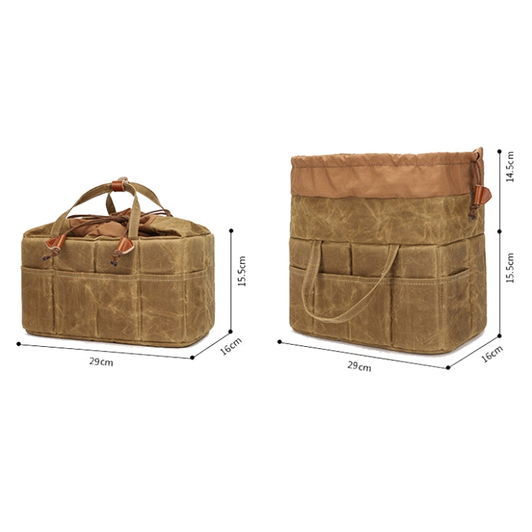 K707 Portable SLR Lens Liner Bag Camera Storage Bag(Khaki) - Camera Accessories by buy2fix | Online Shopping UK | buy2fix