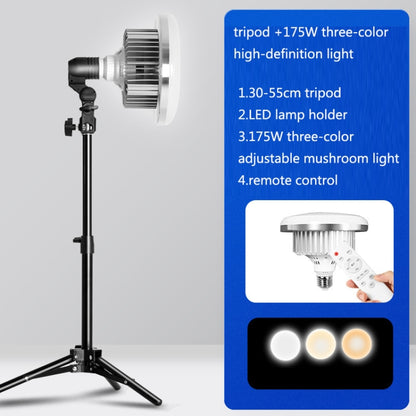 Mobile Phone Live Support Shooting Gourmet Beautification Fill Light Indoor Jewelry Photography Light, Style: 175W Mushroom Lamp + Tripod - Consumer Electronics by buy2fix | Online Shopping UK | buy2fix