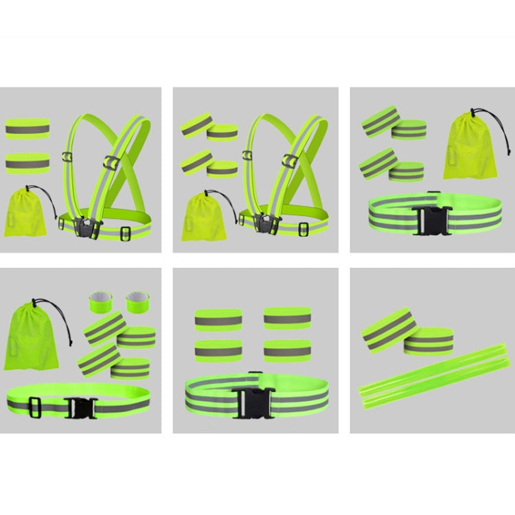 Reflective Elastic Band Suit Night Running Construction Site Traffic Safety Reflective Equipment,Style: 1 Belt+4 Arm Strap+Storage Bag - Workplace Safety Supplies by buy2fix | Online Shopping UK | buy2fix