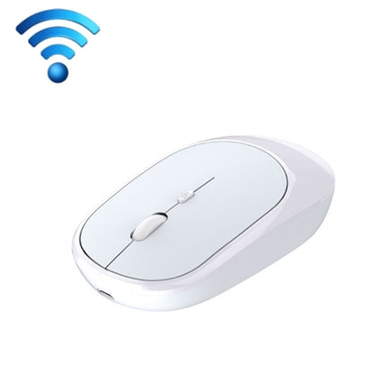 M030 4 Keys 1600DPI Laptop Office Mute Mouse, Style: Double Mode (White) - Wireless Mice by buy2fix | Online Shopping UK | buy2fix