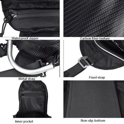 GHOST RACING GR-YXB08 Motorcycle Bag Touch Navigation Fuel Tank Package Dust Waist Bag(Without Magnet (Black)) - In Car by GHOST RACING | Online Shopping UK | buy2fix