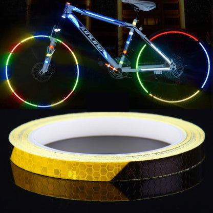 5 Rolls Bicycle Mountain Bike Motorcycle Sticker Car Contour Reflective Sticker Night Riding Reflective Sticker, Size: 2 x 800cm(Black Orange) - Decorative Accessories by buy2fix | Online Shopping UK | buy2fix