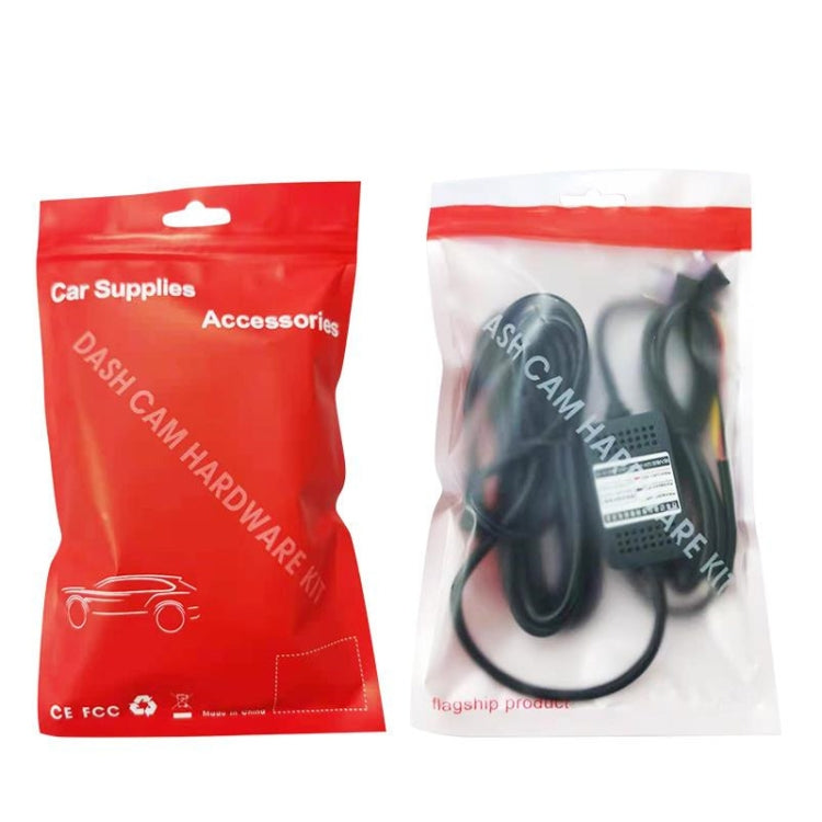 H516 Recording Step-down Line Shrinkage Video Car Charger Line Parking Monitoring Three-Core Power Cord, Model: Without Fuse(Micro Right Elbow) - In Car by buy2fix | Online Shopping UK | buy2fix