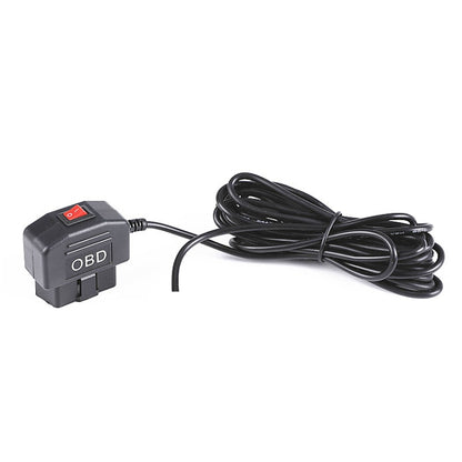 H508 OBD Car Charger Driving Recorder Power Cord 12/24V To 5V With Switch Low Pressure Protection Line, Specification: Mini Straight - In Car by buy2fix | Online Shopping UK | buy2fix