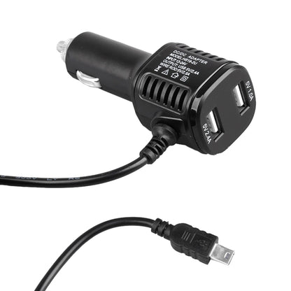 H519 Car Charger Driving Recorder Power Cord Dual USB With Display Charging Line, Specification: Mini Straight - In Car by buy2fix | Online Shopping UK | buy2fix