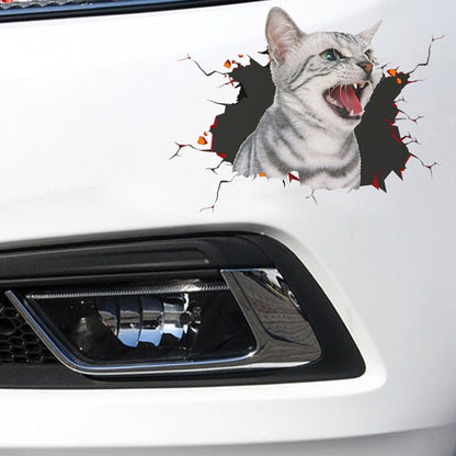 4 PCS 3D Simulation Animal Personality Car Stickers Glass Car Door Scratches Decorative Occlusion Stickers(Cat Style 4) - In Car by buy2fix | Online Shopping UK | buy2fix