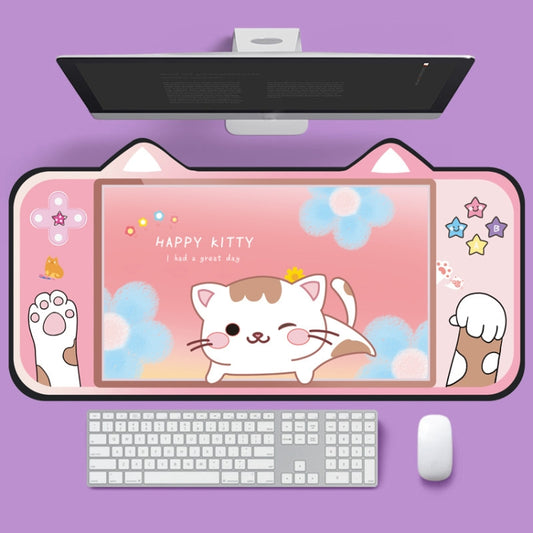 400 x 800 x 3mm Cute Cat Ear Computer Keyboard Desk Pad Mouse Pad(3) - Mouse Pads by buy2fix | Online Shopping UK | buy2fix