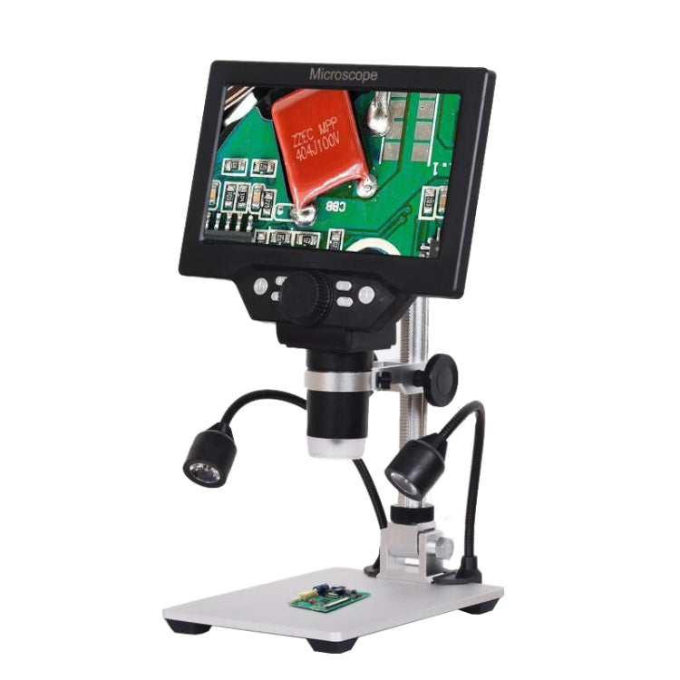 G1200D 7 Inch LCD Screen 1200X Portable Electronic Digital Desktop Stand Microscope(US Plug Without Battery) - Digital Microscope by buy2fix | Online Shopping UK | buy2fix