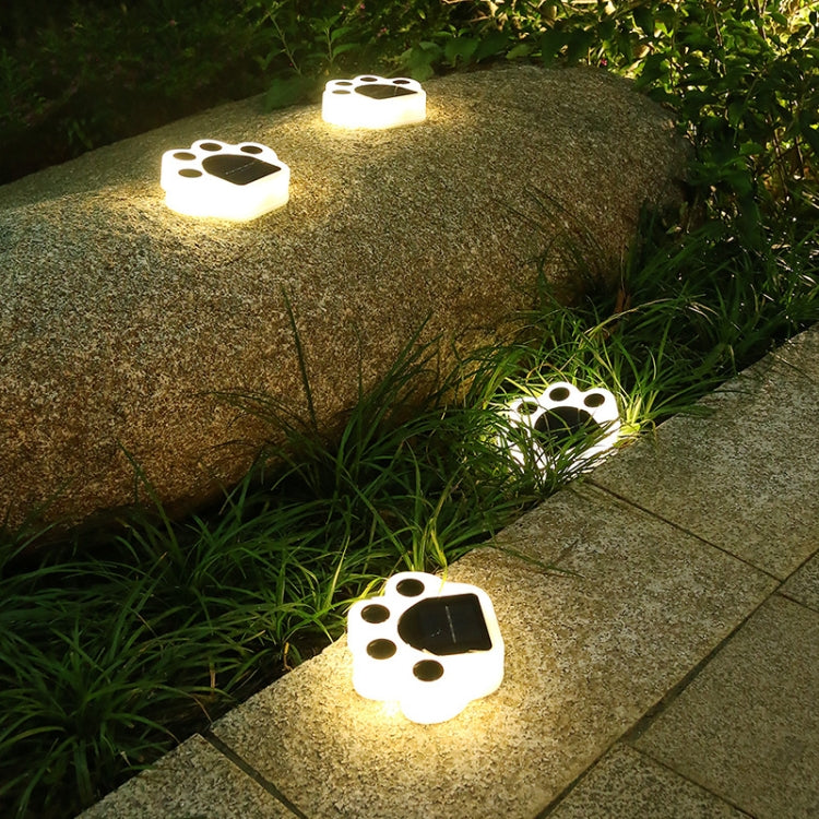 Bear Paw Outdoor Solar LED Courtyard Buried Light(White Light) - Buried Lights by buy2fix | Online Shopping UK | buy2fix