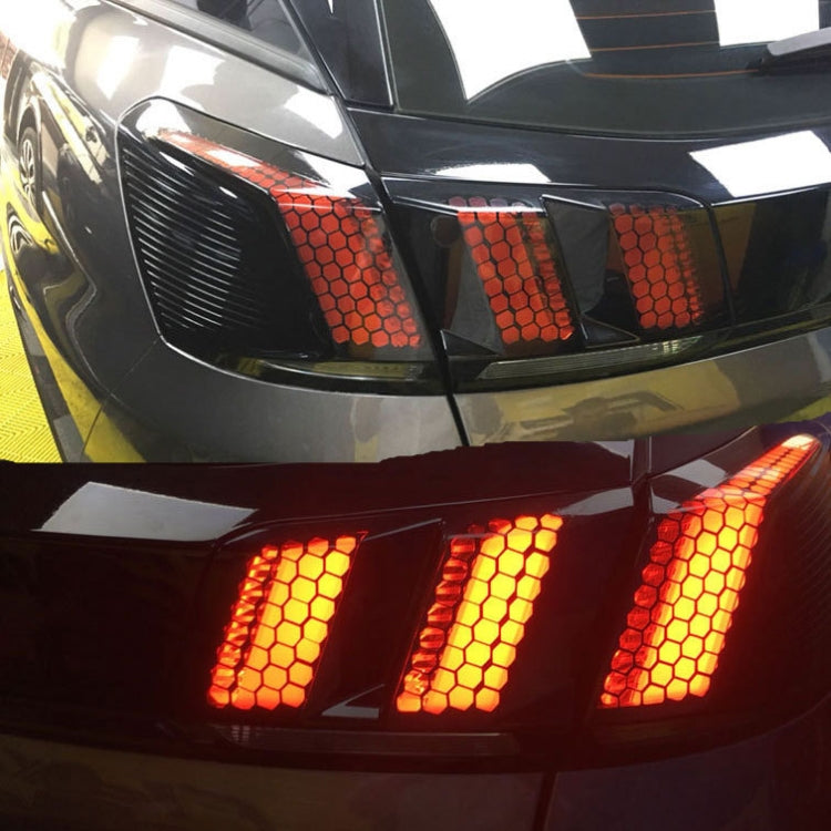 5 PCS Car Honeycomb Tail Lamp Film Universal Personality Modified Light Film Sticker(Bright Black) - In Car by buy2fix | Online Shopping UK | buy2fix