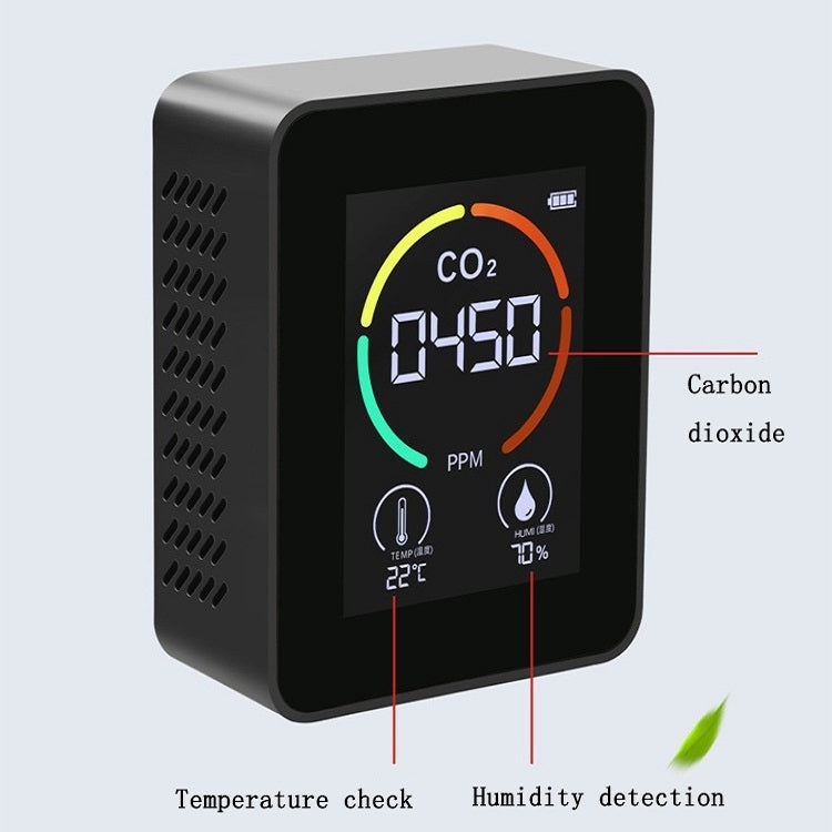 XY-T01 Temperature Humidity Display CO2 Meter Carbon Dioxide Air Quality Detector(Semiconductor Black) - Gas Monitor by buy2fix | Online Shopping UK | buy2fix