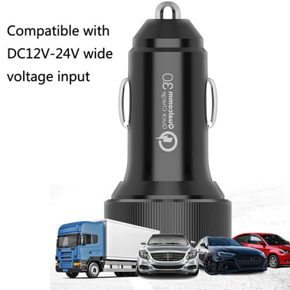 QIAKEY TM329 Dual Port Fast Charge Car Charger - In Car by QIAKEY | Online Shopping UK | buy2fix