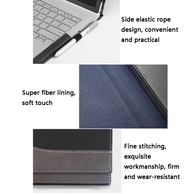 PU Leather Laptop Protective Sleeve For Microsoft Surface Book 3 15 inches(Deep Blue) - Other by buy2fix | Online Shopping UK | buy2fix