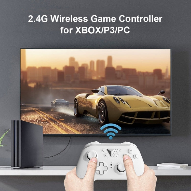 M-1 2.4G Wireless Drive-Free Gamepad For XBOX ONE / PS3 / PC(White) - Gamepad by buy2fix | Online Shopping UK | buy2fix