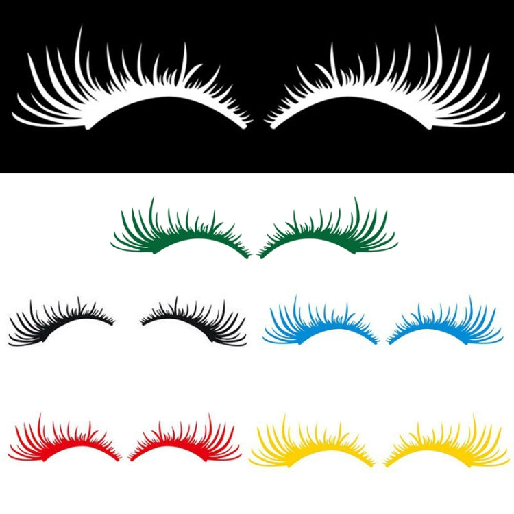 5 Pairs Car Big Lamp Eyebrow Sticker Sexy Eye Eyelash Car Sticker(Yellow) - In Car by buy2fix | Online Shopping UK | buy2fix