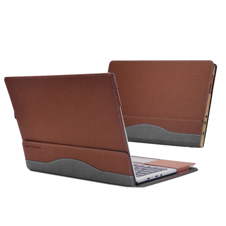 Laptop PU Leather Protective Case For Lenovo Yoga 720-15(Business Brown) - 15 inch by buy2fix | Online Shopping UK | buy2fix