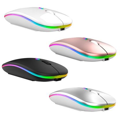 C7002 2400DPI 4 Keys Colorful Luminous Wireless Mouse, Color: Dual-modes Rose Gold - Wireless Mice by buy2fix | Online Shopping UK | buy2fix