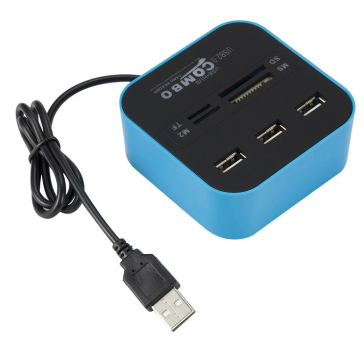 7 In 1 COMBO USB 2.0 HUB Reader(7-ports) - USB 2.0 HUB by buy2fix | Online Shopping UK | buy2fix