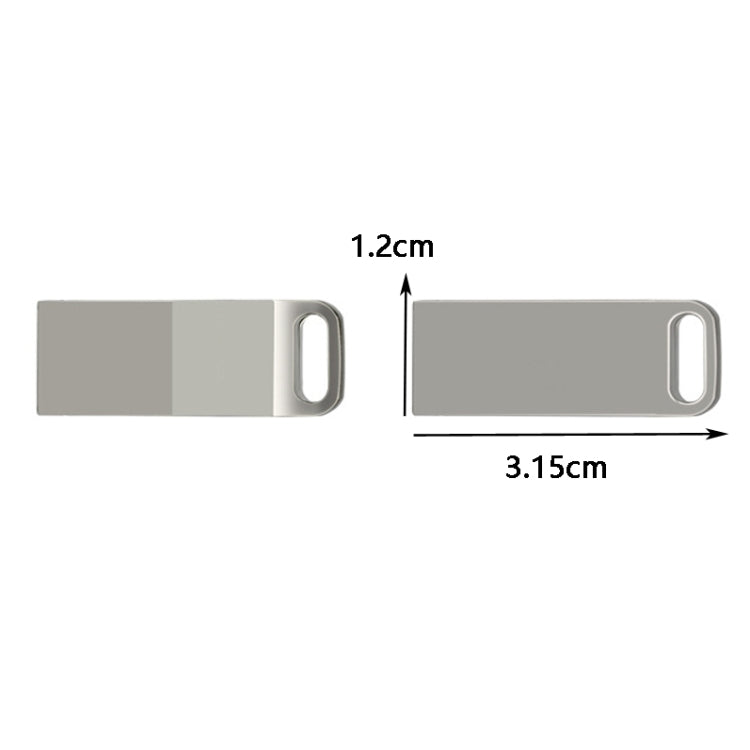 JHQG1 Step Shape Metal High Speed USB Flash Drives, Capacity: 4GB(Silver Gray) - USB Flash Drives by buy2fix | Online Shopping UK | buy2fix