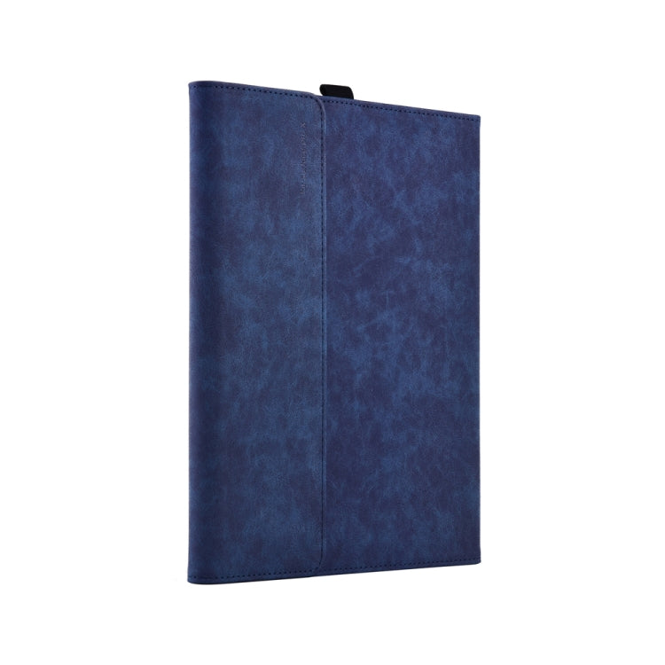 13 inch Leather Tablet Protective Case For Microsoft Surface Pro X, Color: Dark Blue + Power Bag - 13.3 inch by buy2fix | Online Shopping UK | buy2fix