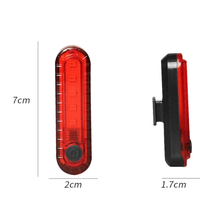 2 PCS Bicycle Charging Waterproof Warning Light(Red) - Taillights by buy2fix | Online Shopping UK | buy2fix