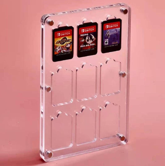 9 Grid Transparent Crystal Magnetic Game Card Storage Box For Switch - Cases by buy2fix | Online Shopping UK | buy2fix