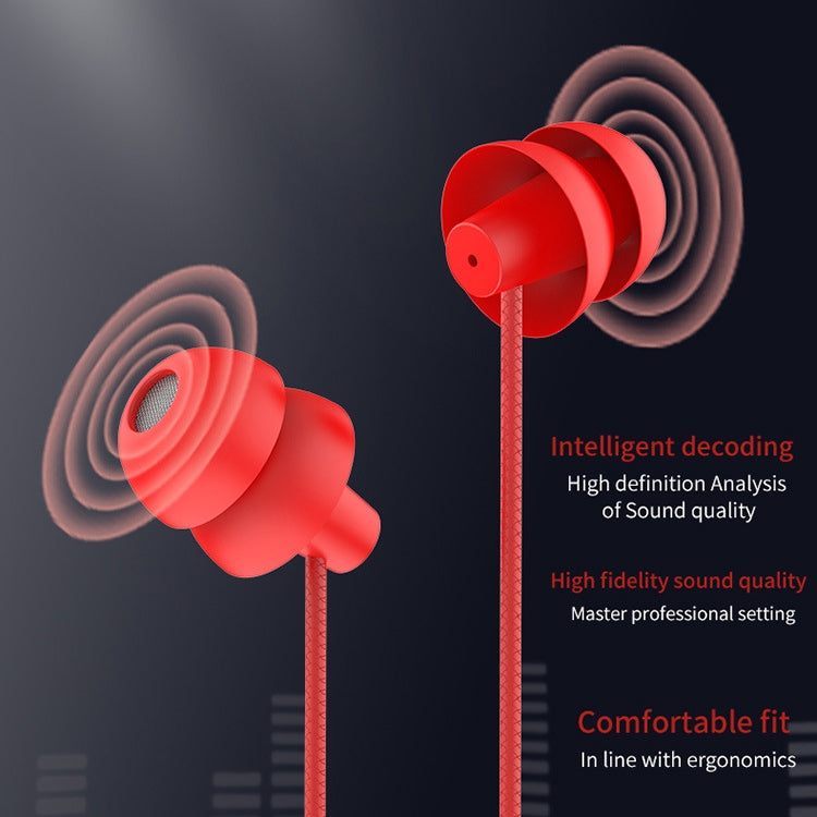 EN3900 3.5mm Plug In-Ear Wired Control Earphone with Mic(Red) - In Ear Wired Earphone by buy2fix | Online Shopping UK | buy2fix