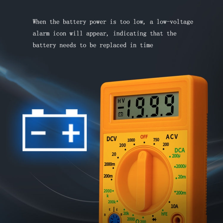 2 PCS ANENG DT830G Portable Digital Multimeter(Yellow) - Consumer Electronics by ANENG | Online Shopping UK | buy2fix