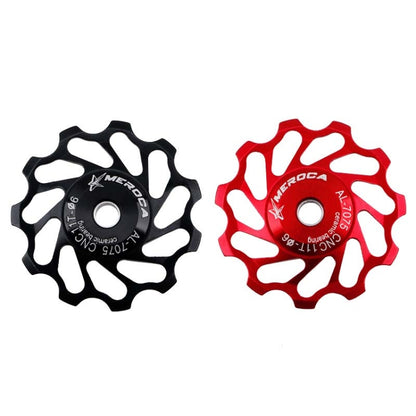 MEROCA Ceramic Bearing Mountain Bike Guide Wheel(11T Black) - Outdoor & Sports by MEROCA | Online Shopping UK | buy2fix