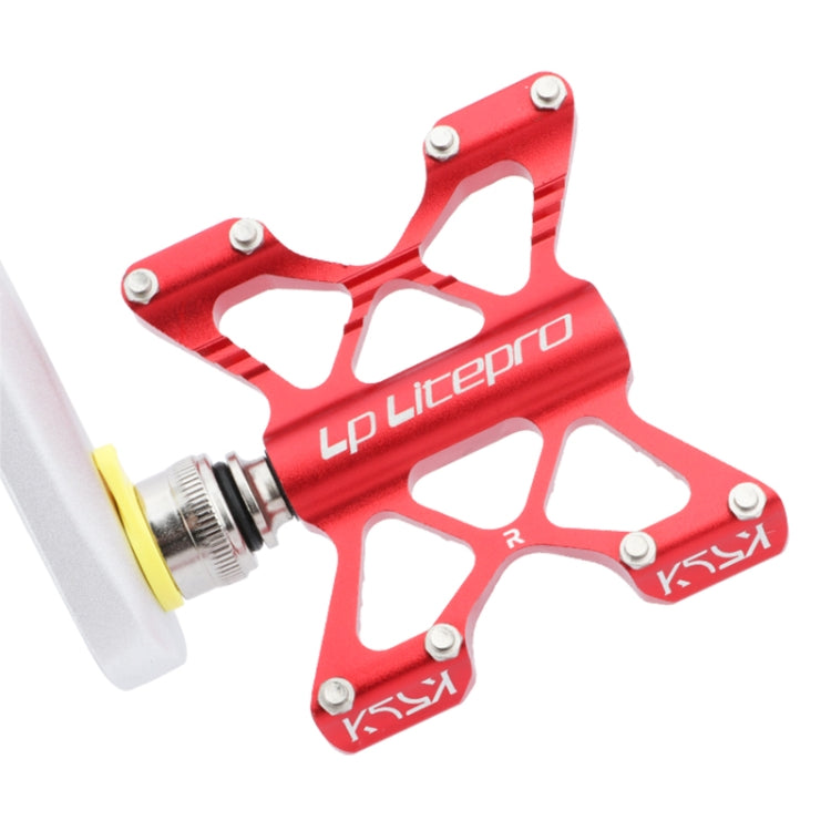 LP LitePro K5 Folding Bkie Aluminum Alloy Bearin Pedals(Golden) - Pedals by LP LitePro | Online Shopping UK | buy2fix